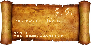 Ferenczei Illés névjegykártya